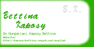 bettina kaposy business card